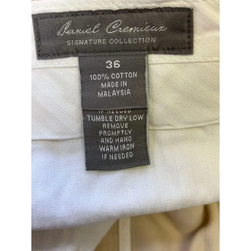 Daniel Cremieux Signature Collection Flat Front Chino Shorts Mens Size 36 Cotton